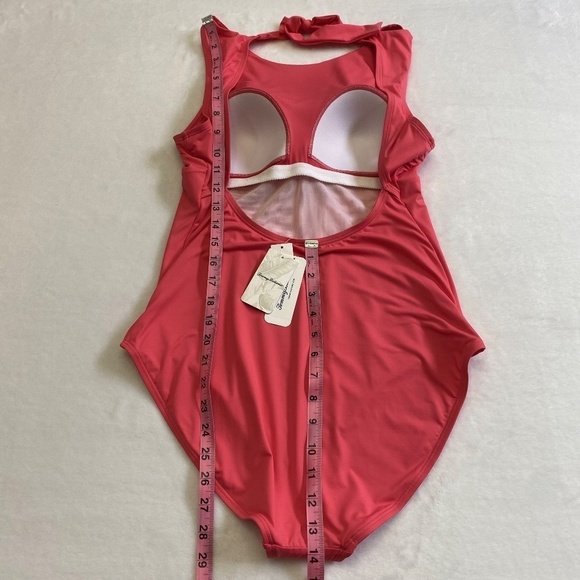 Tommy Bahama Pearl High Neck One-Piece Swimsuit, Coral Coast, Size 14, NWT - Picture 11 of 14